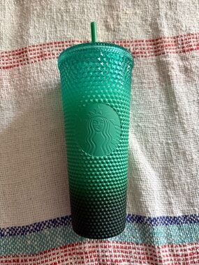Starbucks Green Gradient Studded Tumbler with Straw